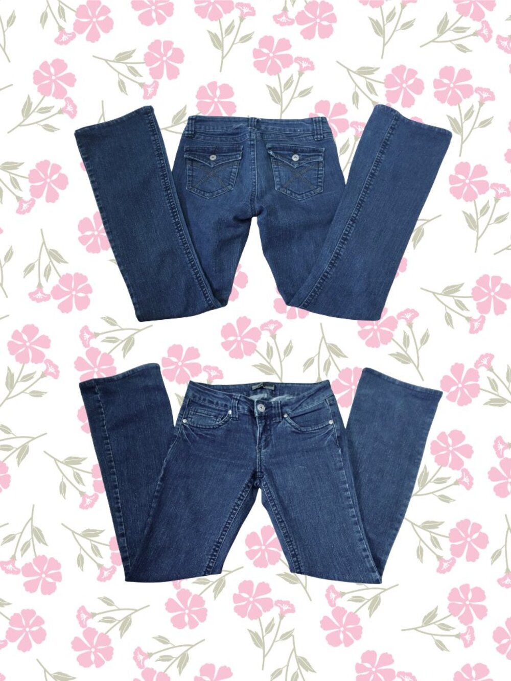 BONGO Brooklyn Y2K Low Rise Skinny Flare Jeans, Size US 27-28, 2000s Aesthetic